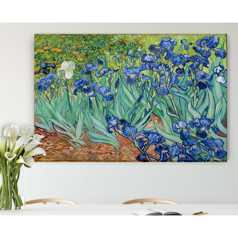 « Iris » par Vincent Van Gogh - reproduction sur toile tendue, H 8 po x l 12 po x P 1,5 po