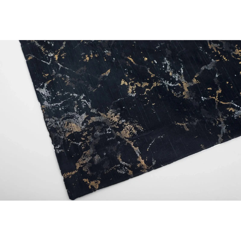 Sheer Curtain Panel Pair, Black, 116cm Width x 183cm Drop