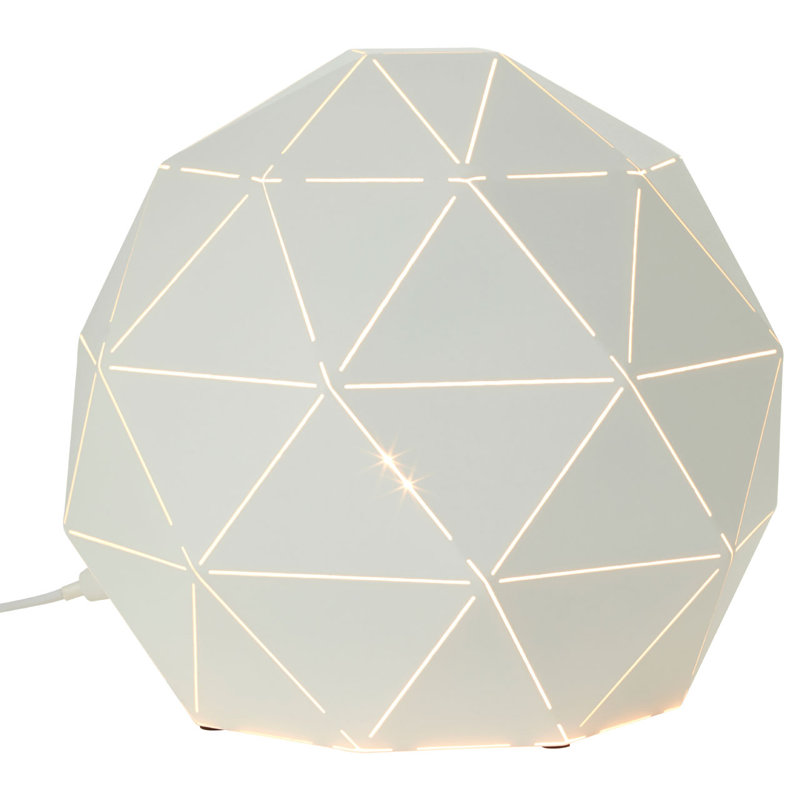 Cosima Metal Globe Lamp, Sandy White