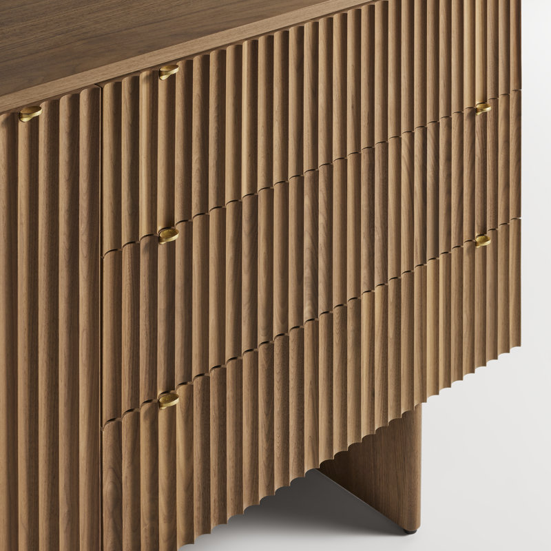 Murmur 54'' W Solid Wood Credenza, Walnut