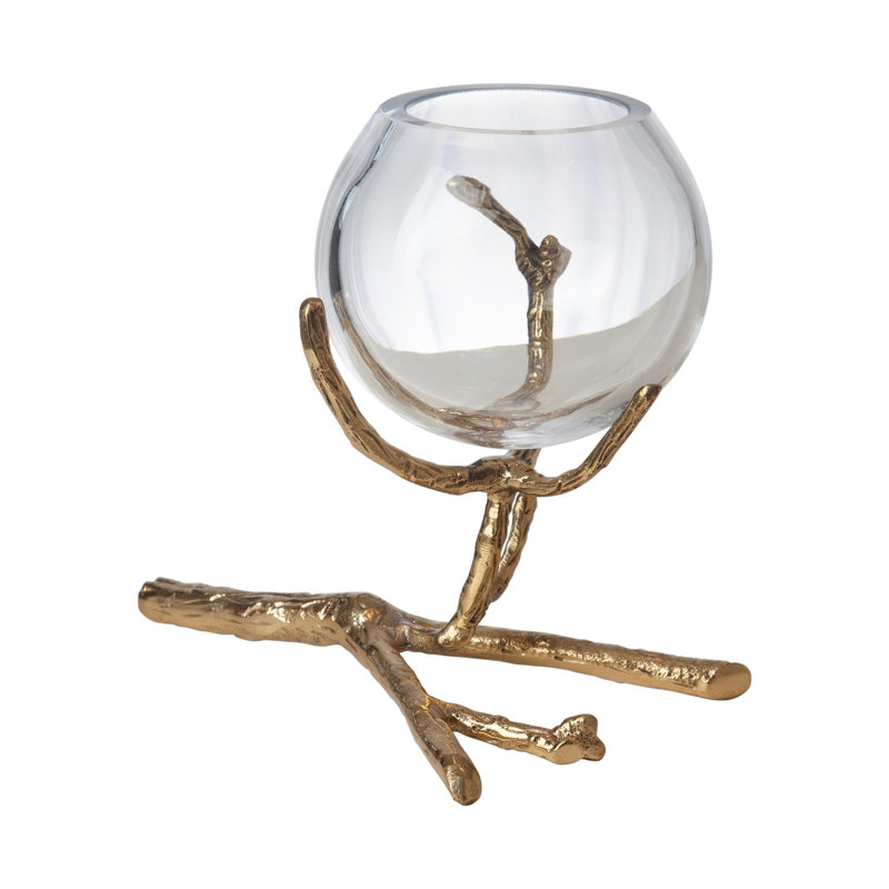 Twig Small Vase, Brass