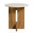 Tarin Acacia Wood And Marble Side Table