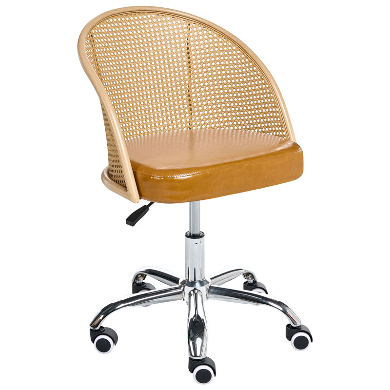 Desk Chair BALTIMORE Faux Leather, Brown