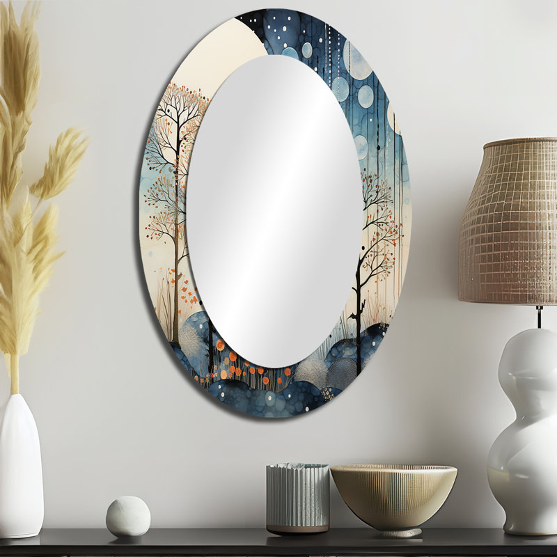 Miroir mural moderne japonais Art, 36 po x 24 po