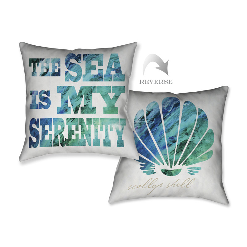 Sea Serenity Reversible Throw Pillow