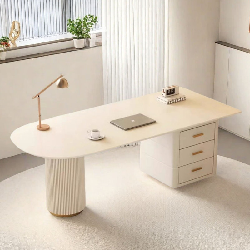 Bureau en porcelaine Modern Luxe, H 29,5 po x l 78,7 po x P 27,6 po