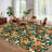 Modern Area Rug Washable Floral Print Floor Mat With Rubber Backing, Stain-Resistant Farmhouse Indoor Carpet, Soft Low Pile Accent Rugs for Bedroom-67907175