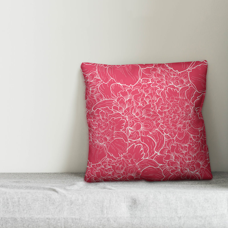 Floral Reversible Throw Pillow