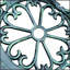 Banc d'extérieur en fonte d'aluminium Outsunny avec accents floraux roses, finition antique et sièges spacieux pour deux
