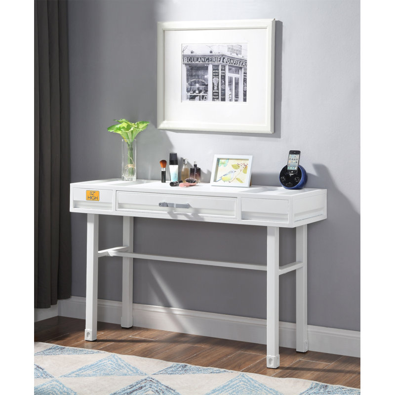 Bureau de meuble-lavabo à finition Car décolore, Blanc