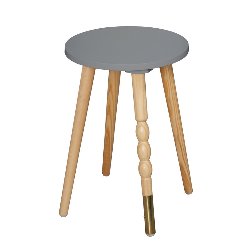 Ensemble de bureau et tabouret Abduh, Gris anthracite