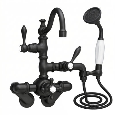 Robinet de baignoire thermostatique avec poignées en croix
