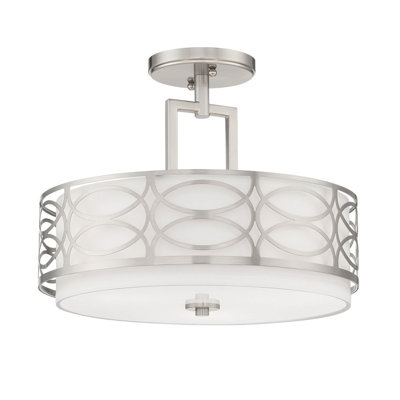 Plafonnier semi-encastré 3 lumières 14,75 po Aiava
