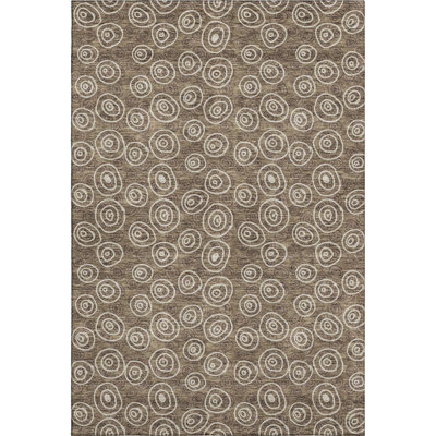 Premium Machine Washable Prisco Brown Rug
