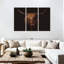«Handsome Highland Cow on Canvas», ensemble de 3 pièces-1025686355
