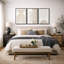 "Mid-Century Modern Boho" Duotone Beige Abstract Lines-119460496-73227861