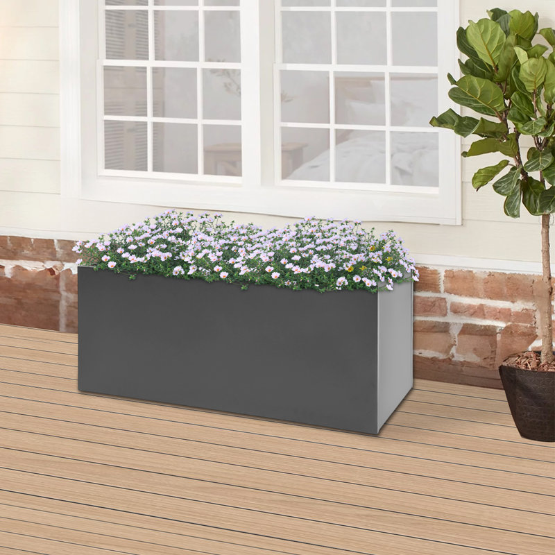 Rectangular Galvanized Steel  Planter Box
