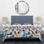 Ensemble de housse de couette en microfibre multicolore Urban Geometric Ii-642351229