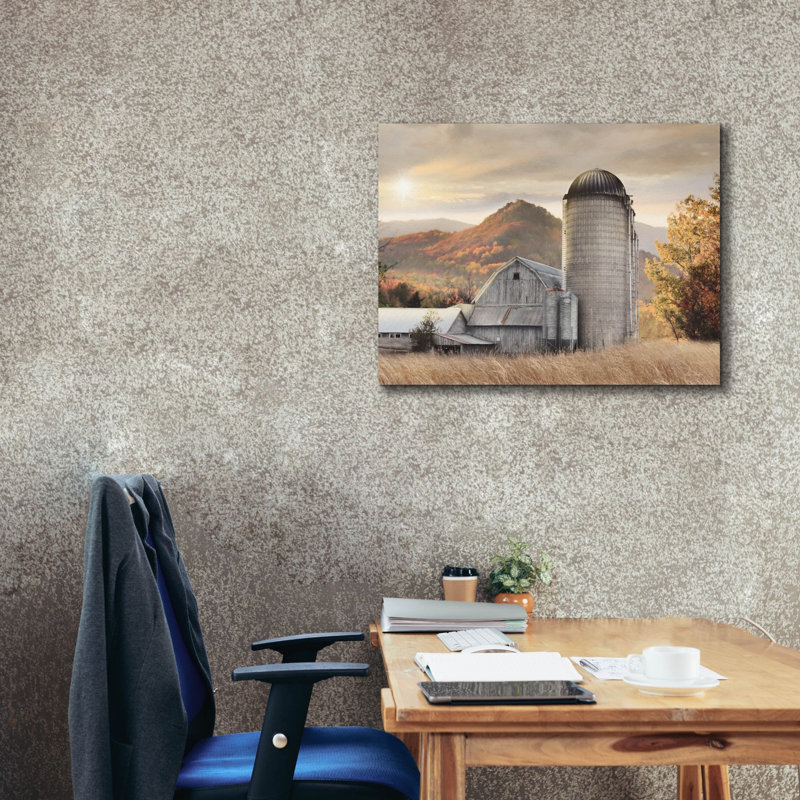 «Autumn At The Farm» par Lori Deiter, art mural sur toile, H 26 po x l 34 po