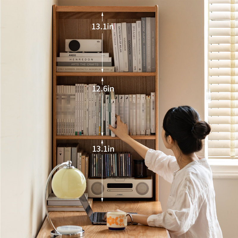 Modern Simple Exquisite Bookcase, Burlywood