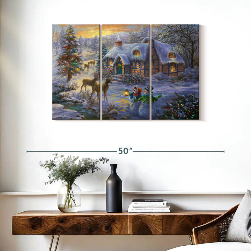 Christmas Cottage II, H 24 po x l 38 po