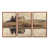 Toile avec cadre flottant brun