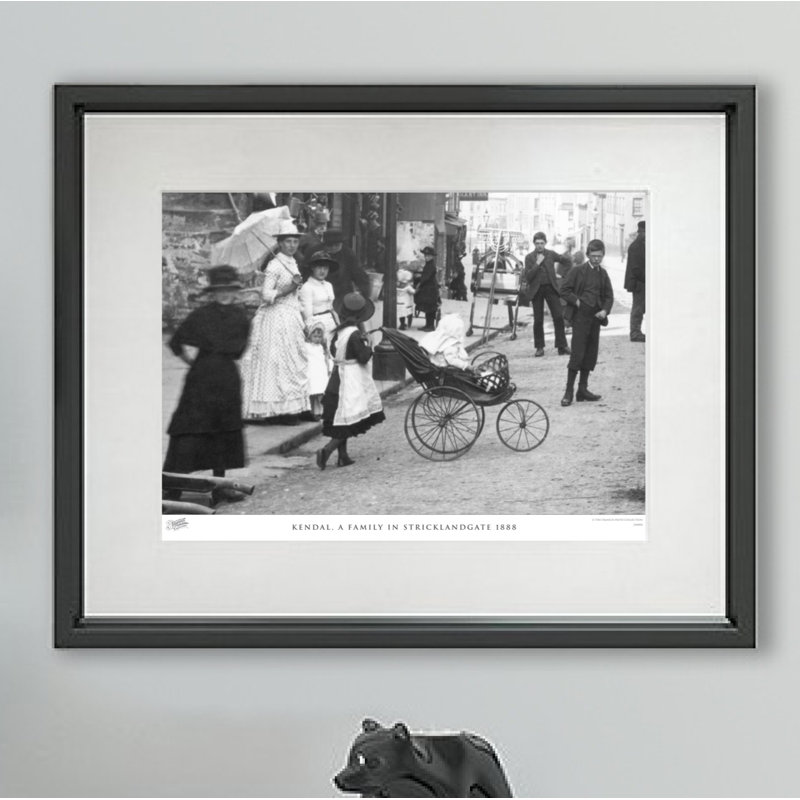 Kendal, A Family In Stricklandgate 1888 by Francis Frith - Single Picture Frame Print, 40cm H x 50cm W x 2.3cm D