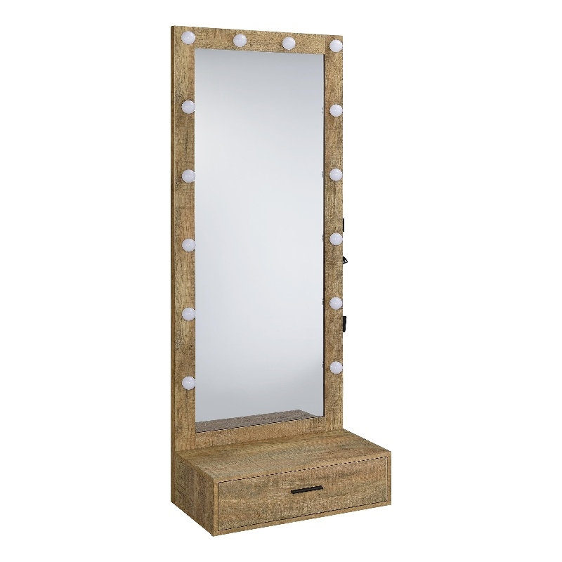 Miroir de plancher pleine longueur 1 tiroir