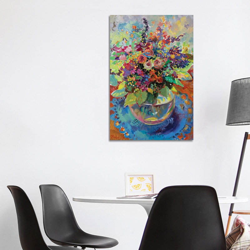 Summer Bouquet - August by Katharina Valeeva - Wrapped Canvas Painting, 101.6 cm H x 66.04 cm W x 1.91 cm D