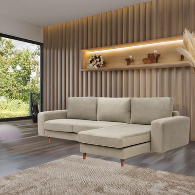 Upholstered 65 " L-Shaped Sofa & Chaise