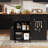 Kitchen Island with Drop Leaf, Open Side Rack, One Drawer and Towel Rack-1052081479