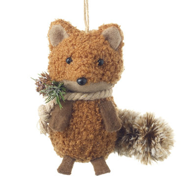 Hanging Fox in Scarf Decoration