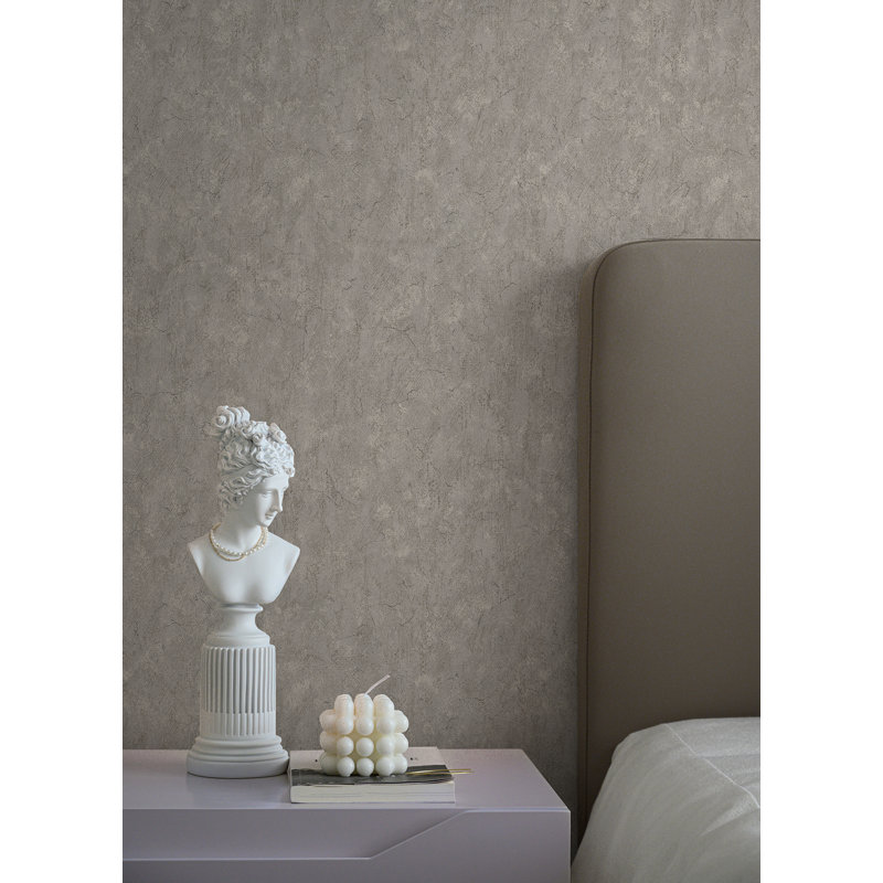 Metallic Wallpaper Roll, Gray