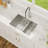 28-inch kitchen Sink 60/40 Double Bowl Undermount Low Divide 16 Gauge Stainless Steel kitchen Sink with Accessories