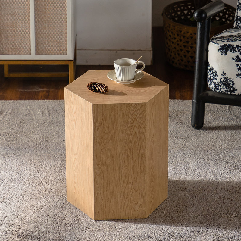Table basse Hexagon MDF, Naturel