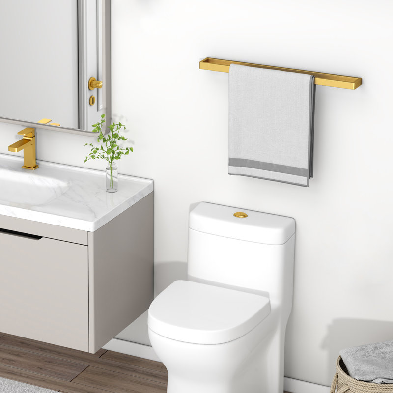 Barre à serviettes murale pour salle de bain, Or brossé