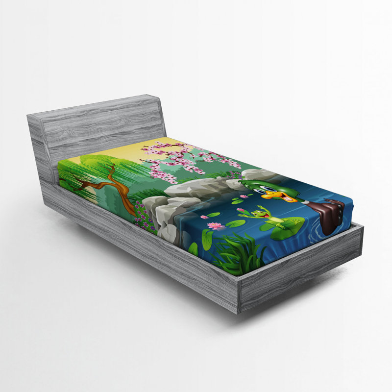 Cartoon Microfiber Fitted Sheet, Twin XL Fitted Sheet
