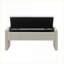 Banc de rangement | Repose-pieds Modern Bed End | Coiffeuse, siège de fenêtre | Lin | Gris clair