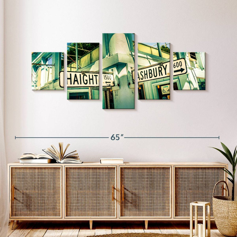 Haight Ashbury Corner Street, H 24 po x l 55 po