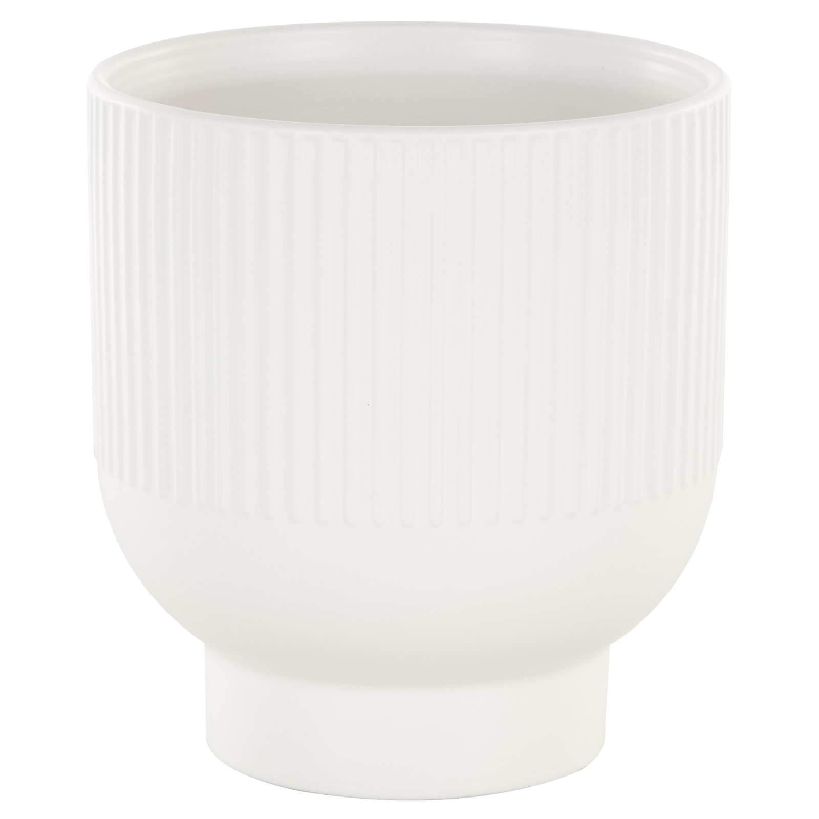 9" Ceramic Planter, White, 8.8" H x 8.5" W x 8.7" D