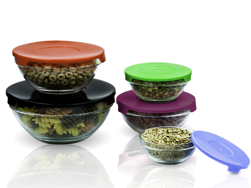 5 Container Food Storage Set, Multi