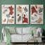 Soft Palms IV - Ensemble de 3 reproductions encadrées sur toile-97706382-97706381