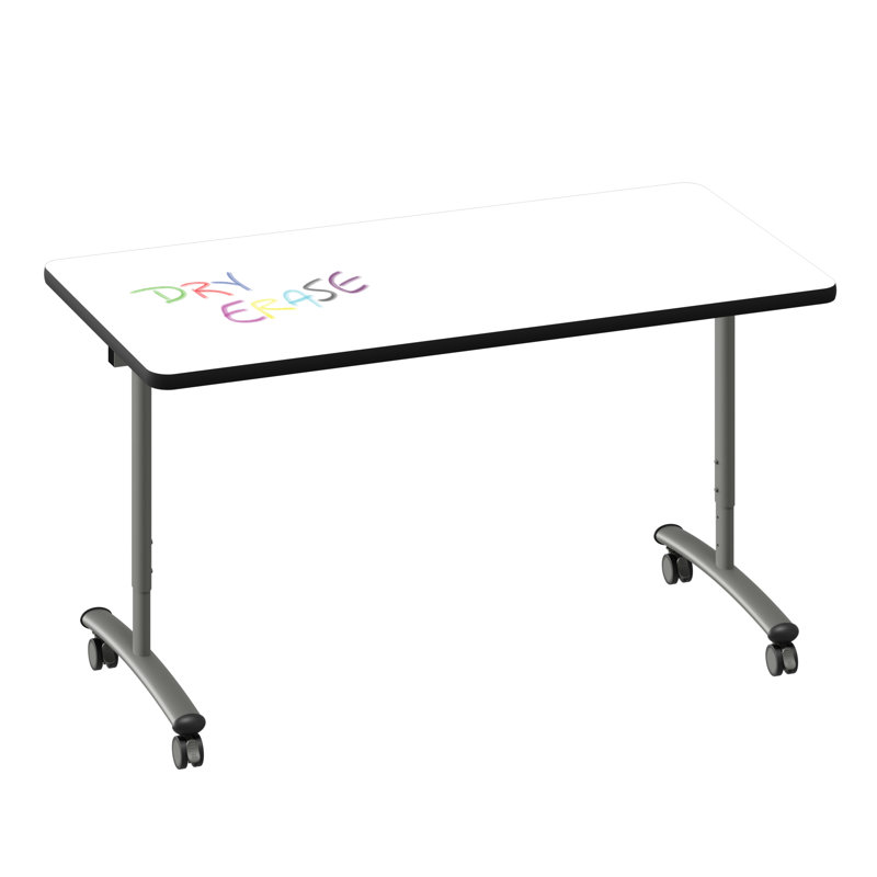 Table rabattable Premium Premium, H 38 po x L 60 po x l 30 po, Blanc/Noir