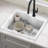 KRAUS Quarza™ 25" L Dual Mount Single Bowl Granite Kitchen Sink-119749365