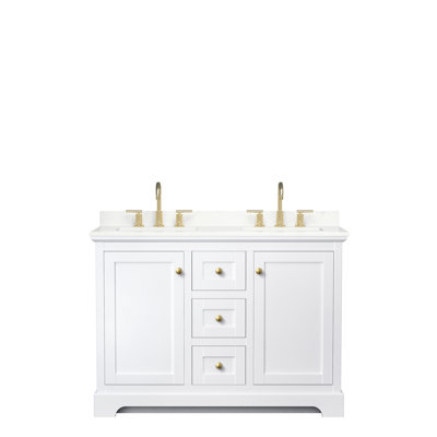 Avery 48'' Double Bathroom Vanity with Quartz Top