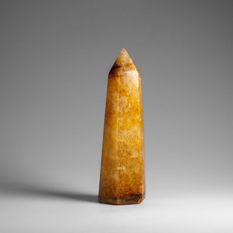 Genuine Polished Lemon Quartz Point (1.2 Lbs)