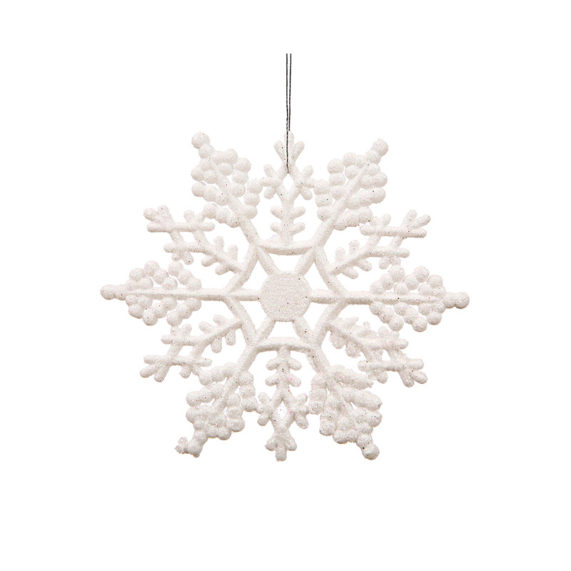Ornement de Noël flocon de neige, Blanc chaud