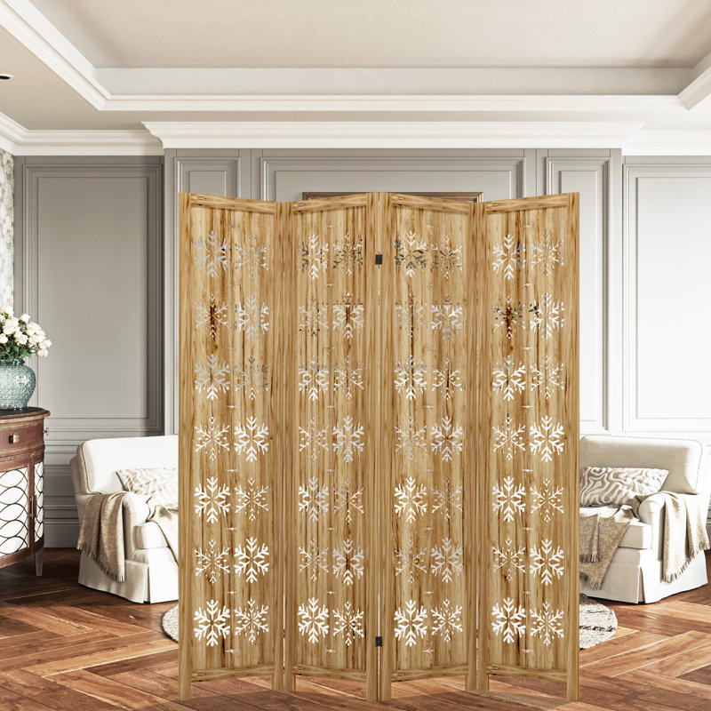 Paravent en bois, H 66,9 po x l 63,3 po x P 0,7 po, 4