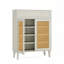 Armoire à chaussures 31,49 po en bois vert menthe avec portes en rotin et tiroir, range-chaussures à 4 niveaux