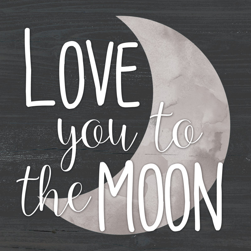 Love You To The Moon 5 - Wrapped Canvas Print, 30cm H x 30cm W x 3.8cm D